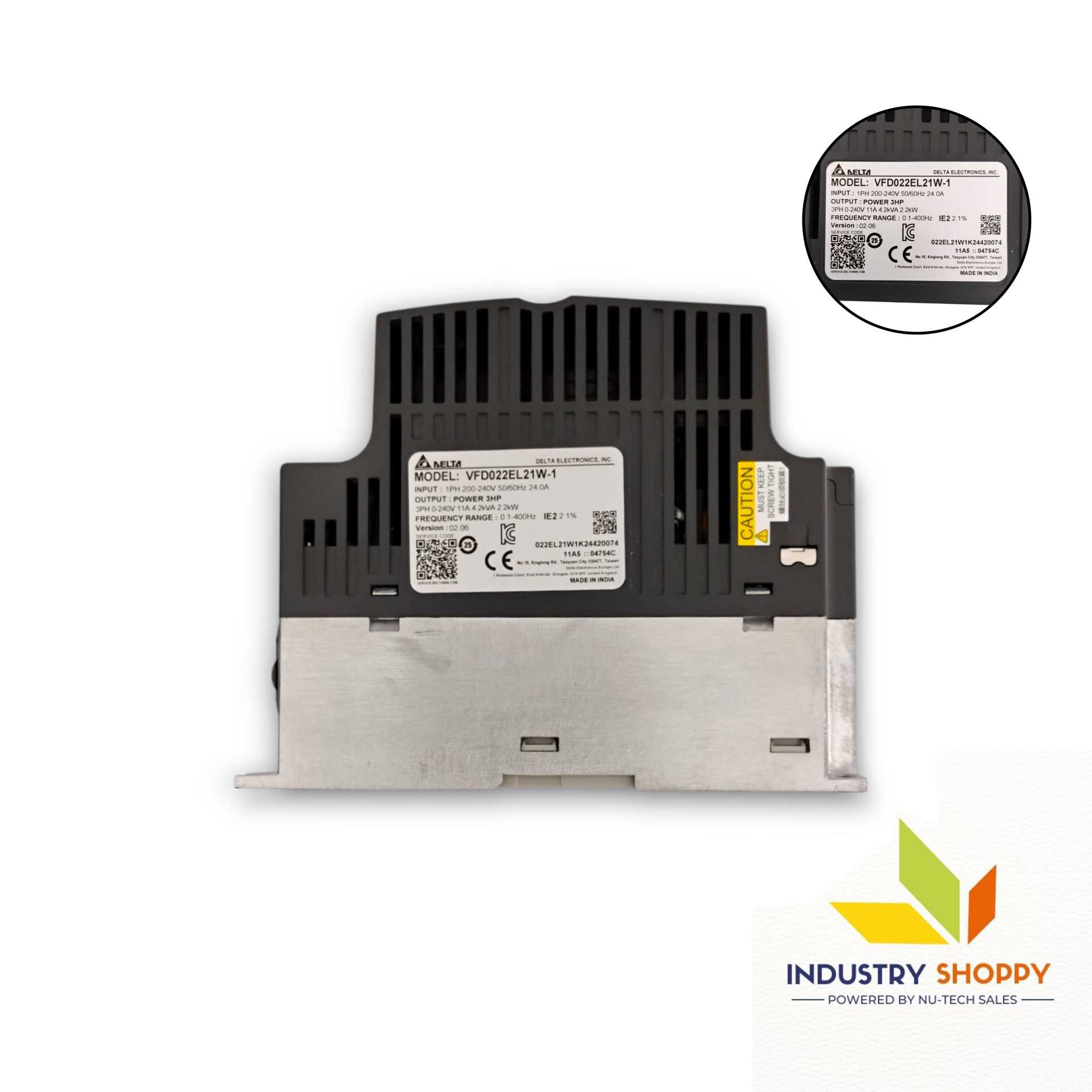 Delta VFD022EL21W-1 AC Drive Delta VFD022EL21W-1 AC Drive